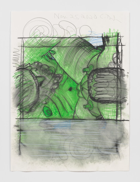 Coitus Detail, Water soluble crayon and pencil on paper