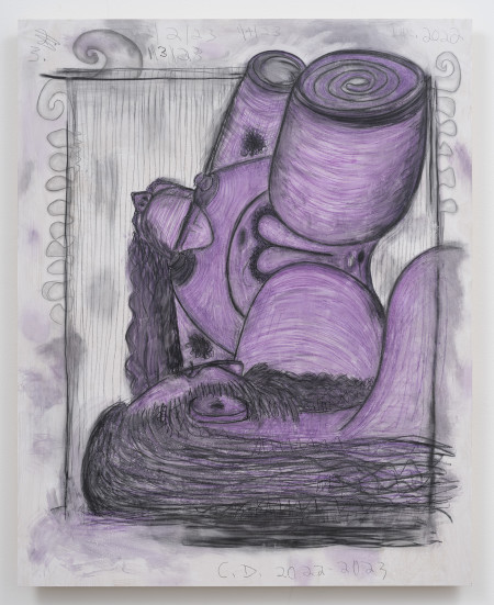 Drawing Panels 1-4 (#3), Water soluble crayon, graphite and acrylic gesso on wood panel