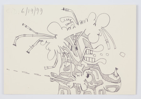 Female Portrait (6/19/99), Pen on paper