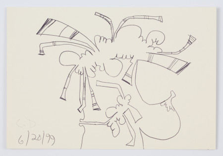 Female Portrait (6/20/99), Pen on paper