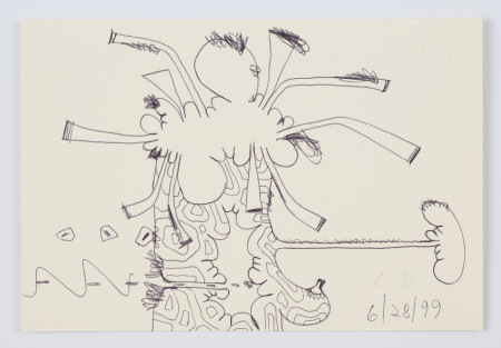 Female Portrait (6/28/99), Pen on paper