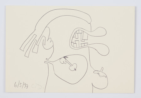 Female Portrait (6/5/99), Pen on paper