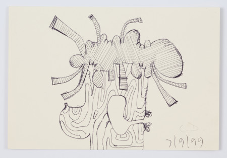 Female Portrait (7/9/99), Pen on paper