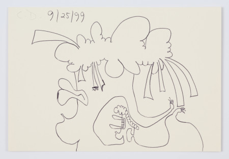 Female Portrait (9/25/99), Pen on paper