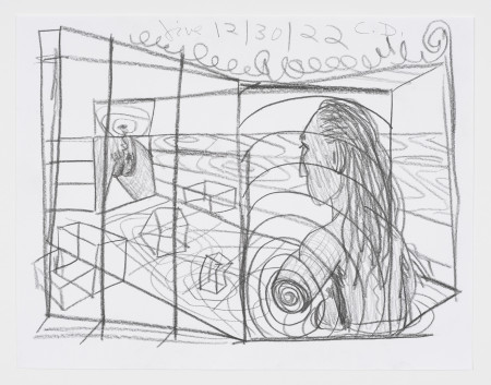 Studies for a Painting 1-6 (#5), Pencil on paper