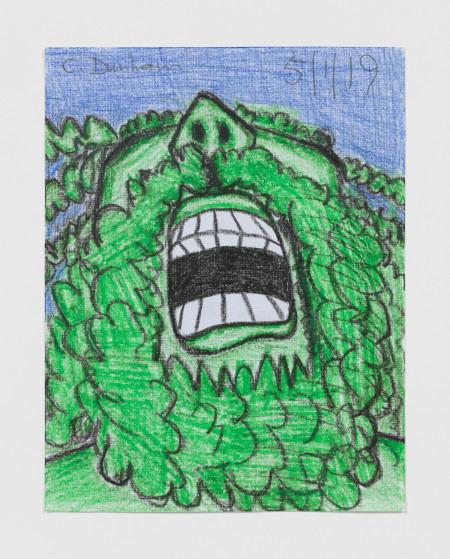 Study for Green Male, Wax crayon and pencil on paper