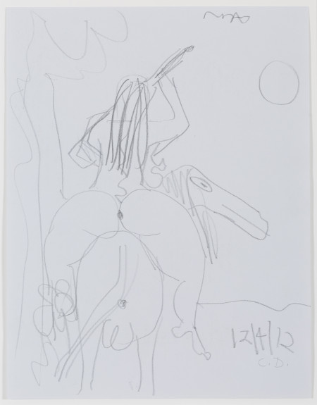 Study for Horse and Rider (My X) (1), Graphite on paper
