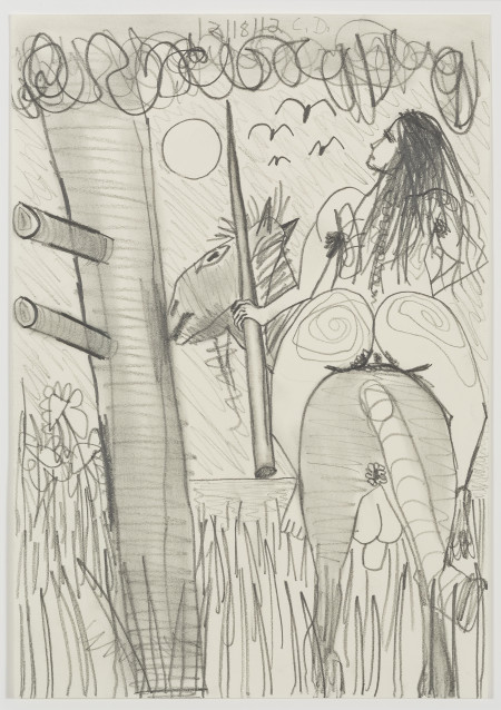 Study for Horse and Rider (My X) (15), Graphite on paper