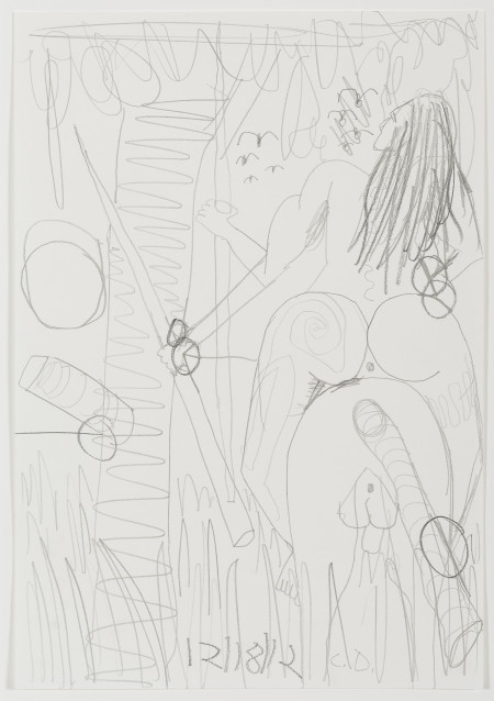 Study for Horse and Rider (My X) (17), Graphite on paper