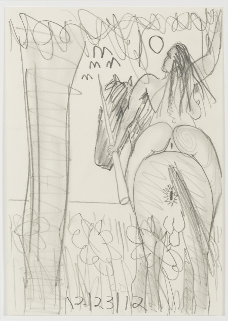 Study for Horse and Rider (My X) (24), Graphite on paper