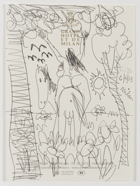 Study for Horse and Rider (My X) (35), Graphite on paper