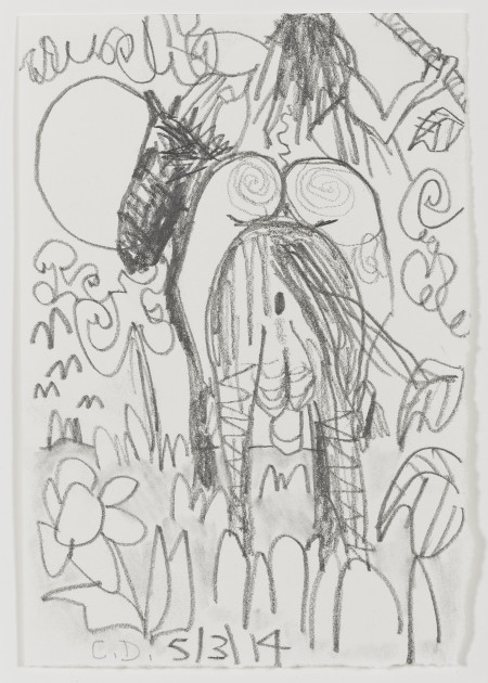 Study for Horse and Rider (My X) (36), Graphite on paper