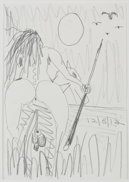 Study for Horse and Rider (My X) (4), Graphite on paper