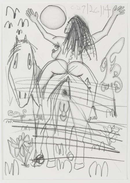 Study for Horse and Rider (My X) (41), Graphite on paper