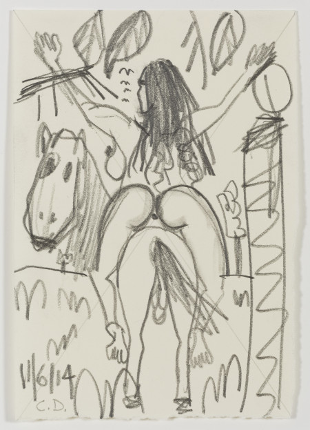 Study for Horse and Rider (My X) (46), Graphite on paper