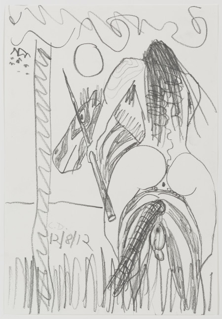 Study for Horse and Rider (My X) (5), Graphite on paper