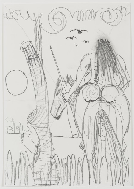 Study for Horse and Rider (My X) (6), Graphite on paper