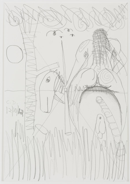 Study for Horse and Rider (My X) (7), Graphite on paper