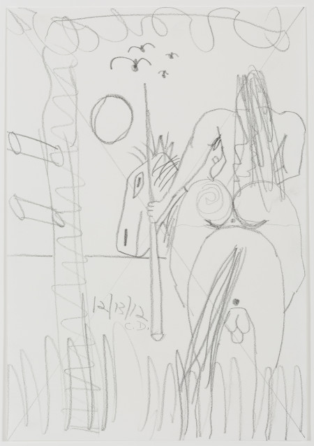 Study for Horse and Rider (My X) (9), Graphite on paper