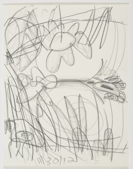 Study for "In the Flowers" (11/30/12), Pencil on paper