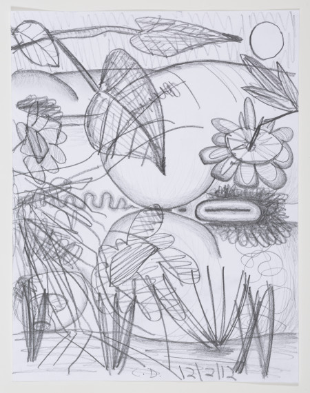 Study for "In the Flowers" (12/2/12), Pencil on paper