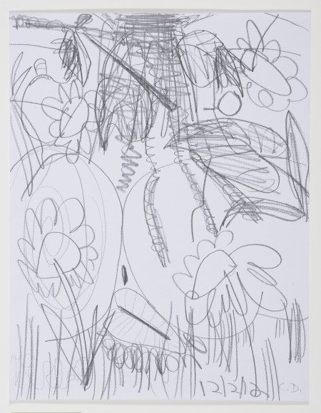 Study for "In the Flowers" (12/2/12), Pencil on paper