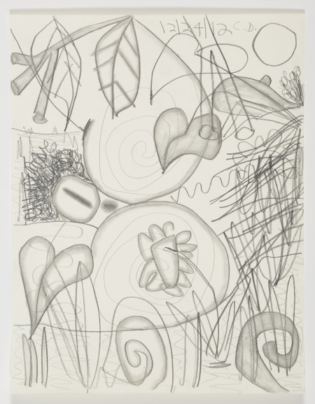 Study for "In the Flowers" (12/24/12), Pencil on paper