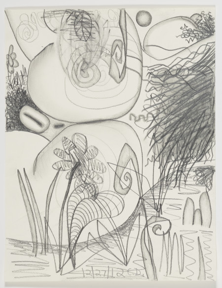 Study for "In the Flowers" (12/27/12), Pencil on paper