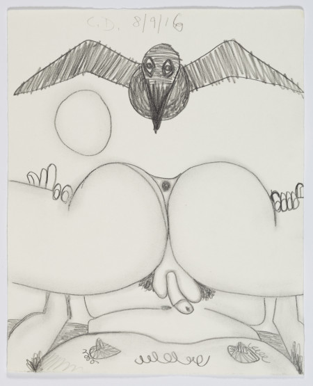 Study for Self Examination, Pencil on paper