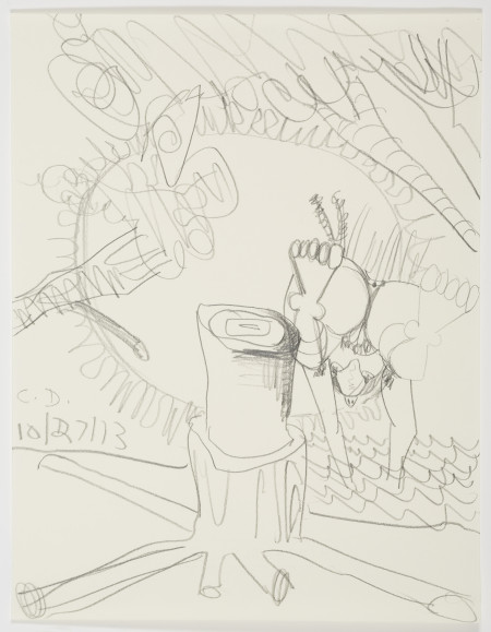 Study for "The Beach" (10/27/13), Pencil on paper