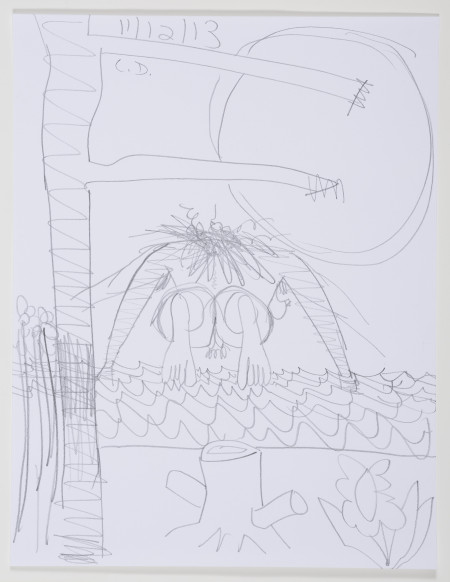 Study for "The Beach" (11/12/13), Pencil on paper