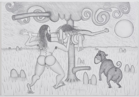 The Golden Age (11), Pencil on gessoed linen