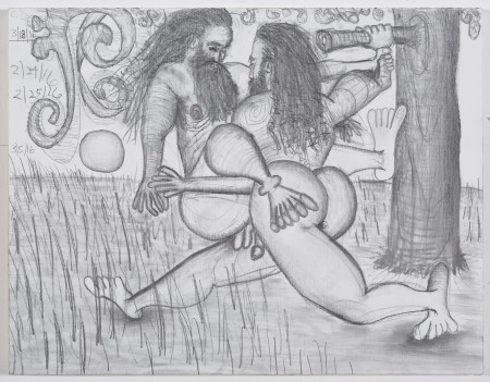 The Golden Age (4), Pencil on gessoed linen