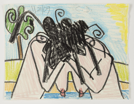 Untitled (1/21/09), Crayon and pencil on paper