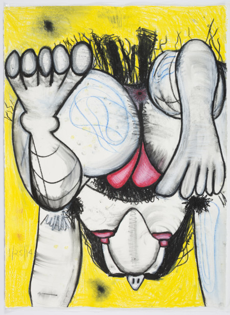 Untitled (1/25/14), Watercolor crayon and pencil on paper