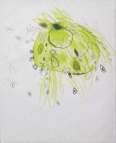 Untitled (1/25/97), Crayon and graphite on paper