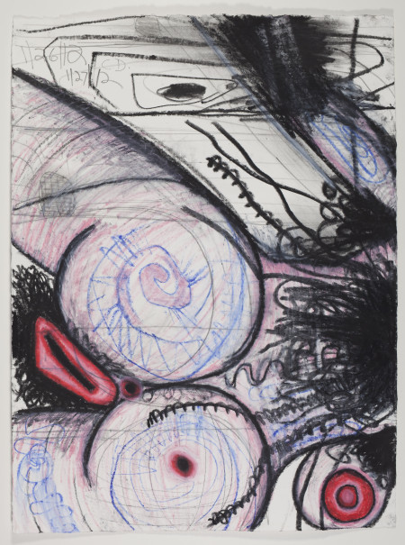 Untitled (1/26/12, 1/27/12), Watercolor crayon, colored pencil and pencil on paper