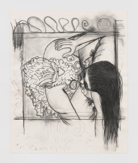 Untitled, Water soluble crayon and pencil on paper