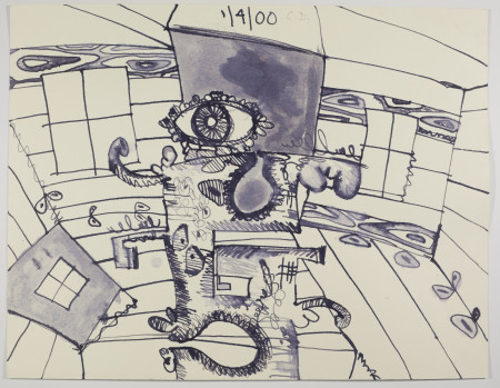 Untitled (1/4/00), Ink and pencil on paper