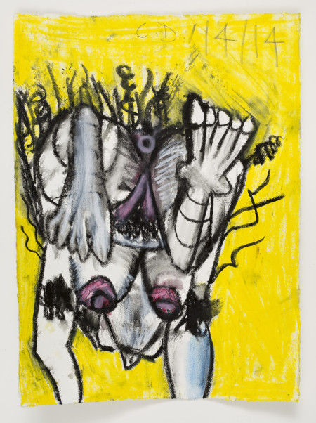 Untitled (1/4/14), Watercolor crayon and pencil on paper