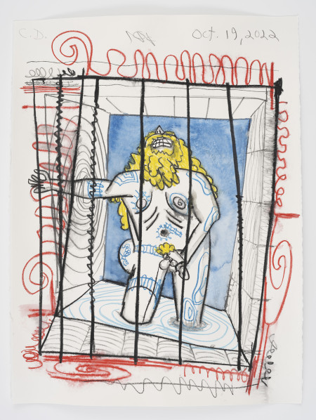 Untitled, Watercolor, water soluble crayon, water soluble pencil and pencil on paper