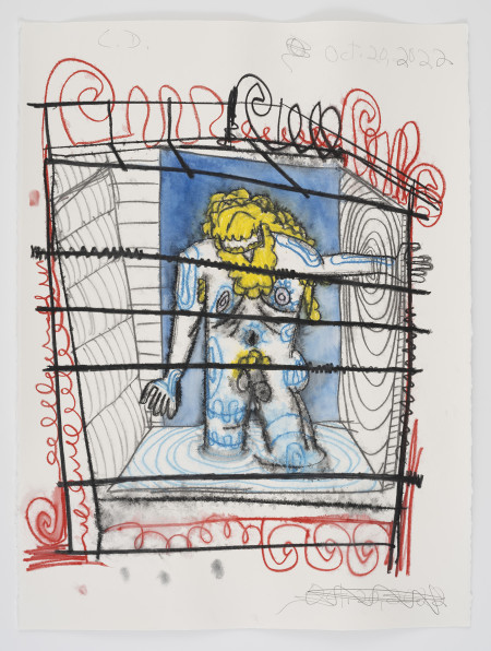 Untitled, Watercolor, water soluble crayon, water soluble pencil and pencil on paper