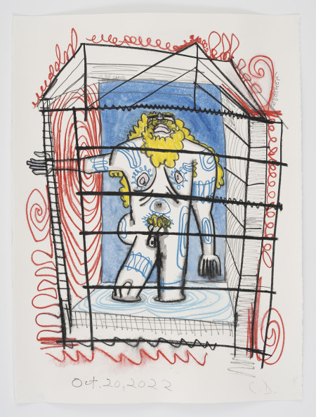 Untitled, Watercolor, water soluble crayon, water soluble pencil and pencil on paper