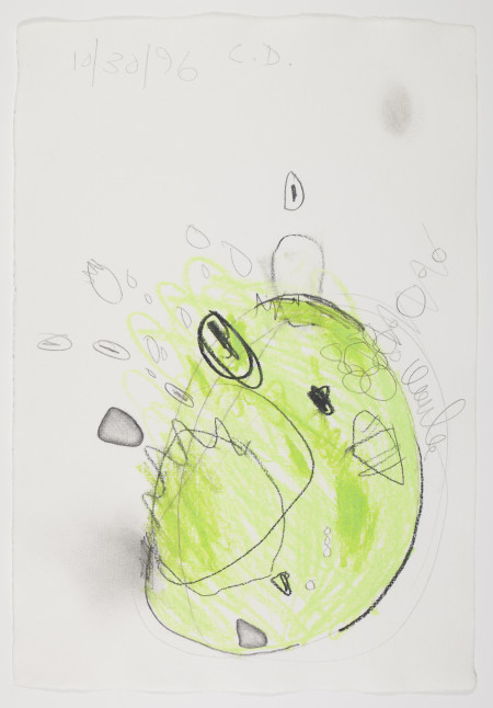 Untitled (10/30/96), Wax crayon and pencil on paper