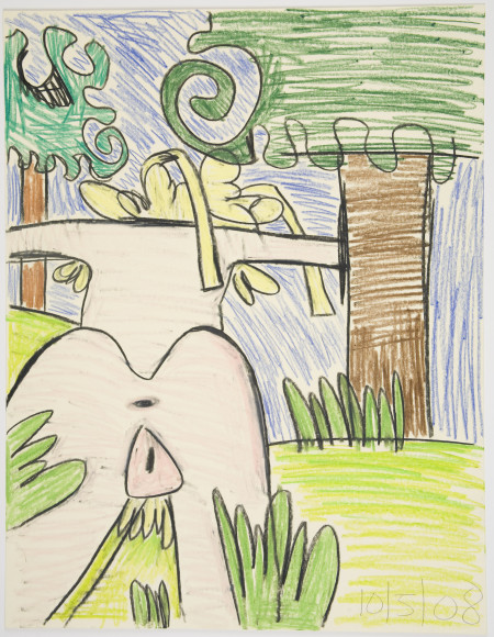 Untitled (10/5/08), Pencil and crayon on paper