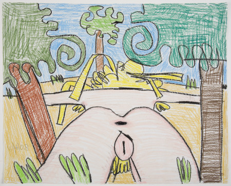 Untitled (10/6/08), Pencil and crayon on paper