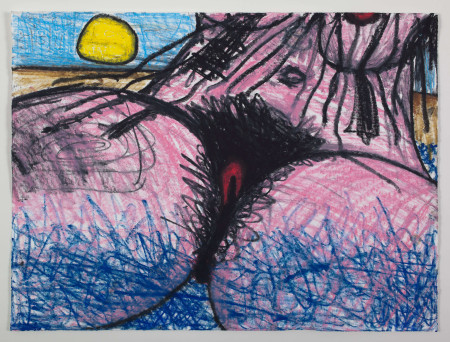 Untitled, Watercolor crayon and pencil on paper