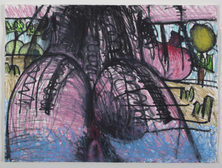 Untitled, Watercolor crayon and pencil on paper