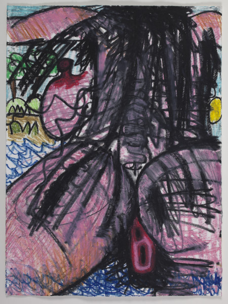 Untitled, Watercolor crayon and pencil on paper