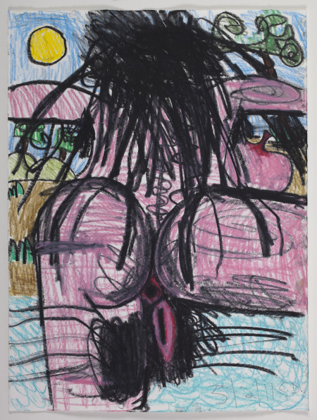 Untitled, Watercolor crayon and pencil on paper